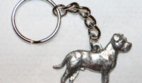Pitbull dog keychain