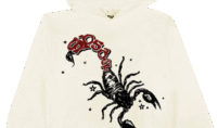 Sp5der x Mariah The Scientist Scorpion Hoodie Cream