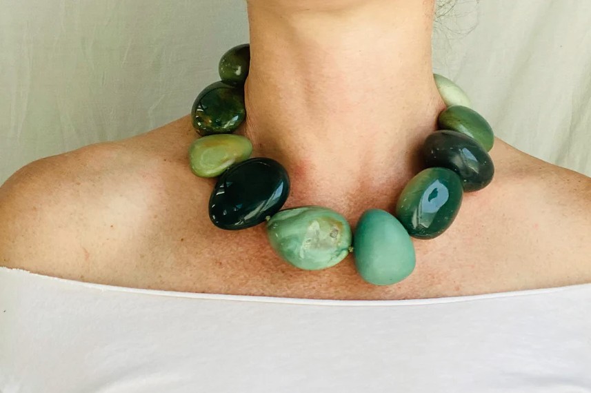 green jasper necklace