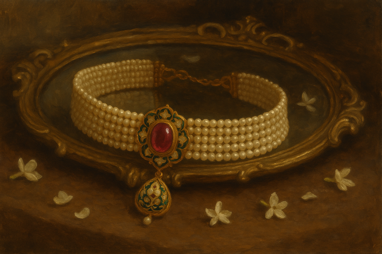 Hyderabadi pearl choker set